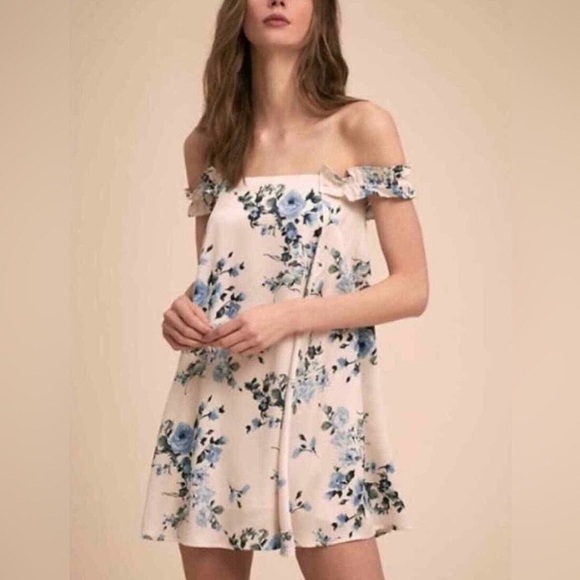 BHLDN Babydoll Floral Mini Dress XS - Picture 1 of 4